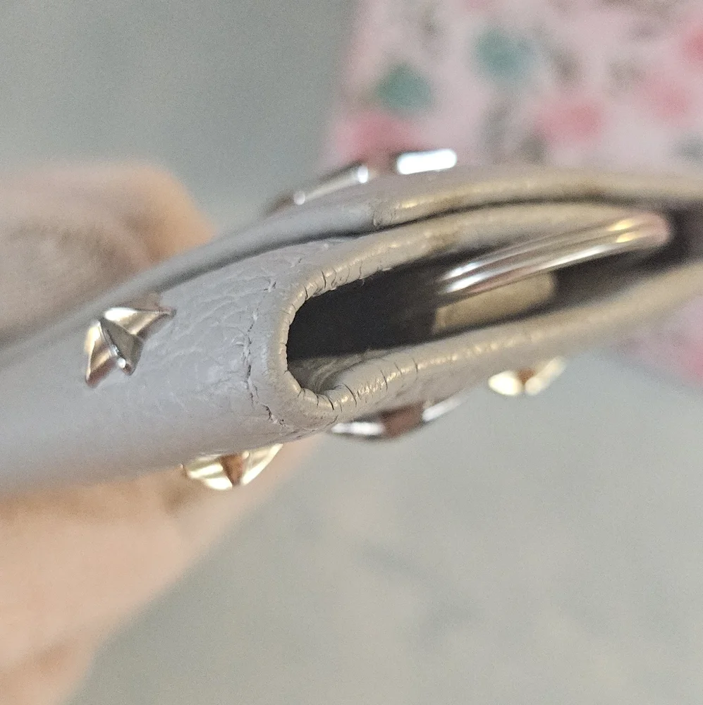 ✨Jimmy Choo Star Studded Neptune Gray Key Holder Wallet 🌟